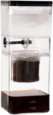 Square Ice Drip Coffee Maker, Cold Brew Coffee Maker with Stainless Steel Filter