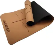 Powertrain Cork Yoga Mat with Carry Straps Home Gym Pilate Body Line