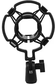 UPKOCH 1Pc Mic Vibration Suspension Holder Shockproof Mount for Professional Microphones Lightweight Plastic Design for Stable Use Recording Touring and Blogging