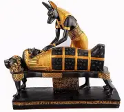 Egyptian statue of Anubis God of afterlife mummify king Tutankhamun