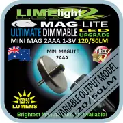 MAGLITE UPGRADE LED MINI 2AAA BULB GLOBE for FLASHLIGHT TORCH DIMMABLE 120/50LM
