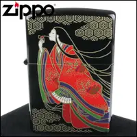 在飛比找PChome24h購物優惠-【ZIPPO】日系~本金蒔繪-平安時代之風中女郎-傳統工藝加