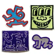 LOT OF 4 KEITH HARING POP SHOP NYC Original Iron-on Patch Patches NEVER USED