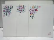 Set of 9 Handmade Vintage Postage Stamp Collage Art Sheets Of Notepaper 6 x 8