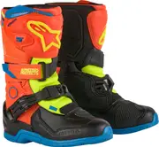 Alpinestars Tech 3S, boots kids , color: Neon-Orange/Neon-Yellow/Black/Blue , size: 13 US