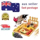 BAMBOO CHEESE BOARD Cheese Knife Slicer Meat Platter Charcuterie Serving Tray
