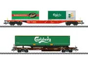 MARKLIN Art.47109 DB Rgs Car With Pocket And Semi-Trailer TUBORG And CARLSBERG