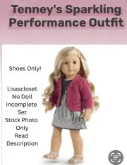 Shoes Only! Tenney American Girl Doll Sparkling Performance Silver Shoes Sandals