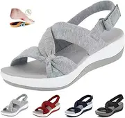 [Generic] Womens Comfortable Orthopedic Arch Support Shoes Orthopedic Platform Sandals Walking Plantar Fasciitis Slides Sandals Wide Width with Back Strap