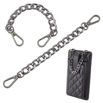 Purse Strap Extender, 2pcs Gunmetal Bag Extender Chain 8 Inch Gummetal