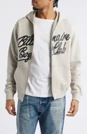 Billionaire Boys Club BB Script Logo Zip Hoodie in Moonstruck at Nordstrom, Size Small