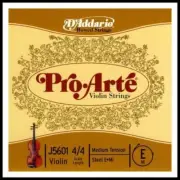D'Addario Pro-Arte Violin Single Steel E String 4/4 Scale, Medium Tension