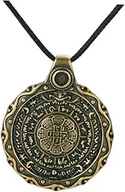 [BELLIFFY] Vintage Brass Eight Diagram Pendant Unique Key Chain Decor Brass Necklace Pendant for DIY Projects Chic and Durable Design for Home and Personal Use