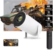 Mini Projector, 4K 1080P Projector Support, Portable Projector with 5G