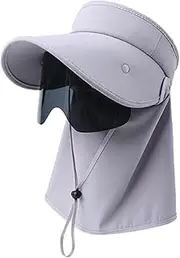 [yuksok] Sun Visor Hat with Lens Simplicity Hiking Fishing Hat for Cycling Camping Travel