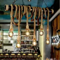 在飛比找樂天市場購物網優惠-創意復古工業風水管麻繩吊燈 餐廳吧台奶茶店服裝店休閑吧咖啡店