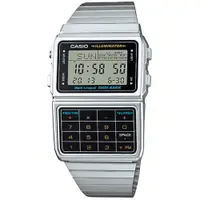 在飛比找PChome24h購物優惠-CASIO 8位元復古計算機數位錶-銀錶帶