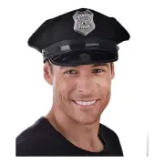 NEW Tom Foolery Black Police Hat By Spotlight