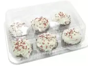 6-Cup Cupcake Container - High Dome Clamshell - PET Plastic - #CPC56