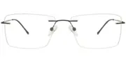 Square Rimless Metal Men's Glasses Online Grey Size 54 - Lenses Included - Private Health Rebate - Blue Light Block - SmartBuy Collection