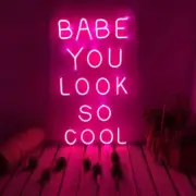 Babe you Look So Cool Flex LED 15.7"x9.8" Neon Sign Light Lamp Wall Party Decor