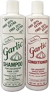 Nutrine Garlic Shampoo + Conditioner 470ml "Combo_. Unscented