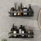 2 Pcs Shower Caddy Shelf Bathroom Shower Rack, Stainless Steel Suction Cup