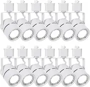 INTWELL 12 Pack LED Track Light Heads,7W H Type Track Lighting Heads for Ceiling Spotlight Wall Art Exhibition Lighting,Kitchen,Accent Task 4000K Neutral White 36°Angle Track (White)