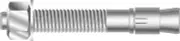 Mkt Fastening 2558500 Sup-R Stud+ Wedge Anchor, 5/8" Dia., 5" L, Steel Yellow
