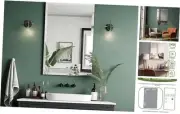 Rectangle Frameless Mirror, 16x24 inch Rectangle Mirror with 1" Beveled Edge,