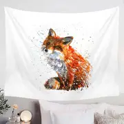 Artistic Painting Sweet Fox Tapestry