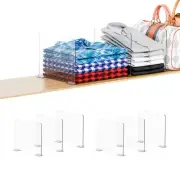 Clear Shelf Dividers for Closet Organization - Command Strips Installation Su...