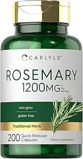 Rosemary Capsules | 1200mg | 400 Count | Non-GMO & Gluten Free Extract | by Carlyle