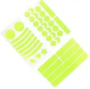 Kisangel Bike Sticker Reflective Belt Stickers Reflection Tape Decoration Stickers for Reflective Tape Nail Stickers Luminous Sticker Heart-Shaped Sticker The Pet White