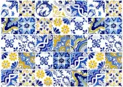 A4 Positano Italy Tile Pattern CAKE WRAP Edible Cake Topper Wafer Rice Paper