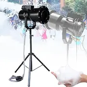 1500W Foam Machine for Party Whit 9 LED Lights, Party Foam Machine, 6-10M Distance/100㎡ Area, Bubble Foam Machine, for Garden, Pool, Indoor, Celebrations, and Backyard Events