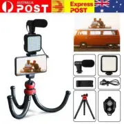 Phone Vlogging Kit Set With Microphone Fill Light Stand Tiktok Youtuber
