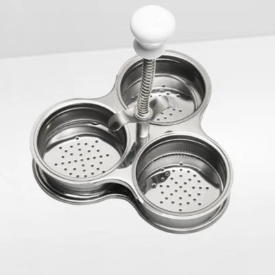 Egg Cooker Boiler Poaching Tray Poacher Pot Cup Stainless