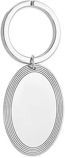 [Generic] 925 Sterling Silver Solid Polished Engravable Key Chain Jewelry Gifts for Men