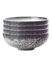 [Maxwell & Williams] Caviar Granite Coupe Bowl 15.5x6cm Set of 4 in Black/White