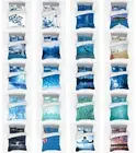 Ambesonne Blue Bedding Set Duvet Cover Sham Fitted Sheet in 3 Sizes