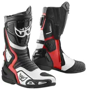 Berik Donington Motorcycle Boots, black-white-red, Size 43 for Men Black White Red