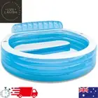 Intex 229x 218cm Outdoor Inflatable Swim Center Family/Kids Pool w/Seat/Backrest