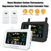 Digital Indoor & Outdoor Weather Station Clock Calendar Thermometer Hygrometer