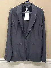 NWT ATHLETA Interstellar Blazer Gray Work Jacket Travel Sz 16 NEW Ret. $198