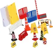 UPKOCH 1 Set Miniature Traffic Roadblocks Interactive for Learn Traffic Safety Imaginative Play for Parent Bonding Educational Fun