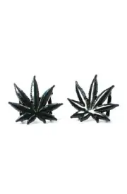 FULLY LACED WEED LEAF LACE LOCKS -BLACK PAIR - NIKE DUNK SB PHILLIES BLUNT