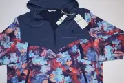 Tommy Bahama Techno Fronds Popover Jacket Poncho Ocean Blue $168 New Large L
