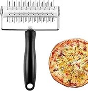 Pizza Dough Docker Stainless Steel Pizza Roller with Spikes Multipurpose Pastry Dough Docker Sturdy Pizza Docking Tool for Making Pizza Cookie Pie Pastry Home and Commercial Kitchen Use