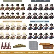 104PCS Military Minifigure Building Blocks Set US Soldier Model Toy